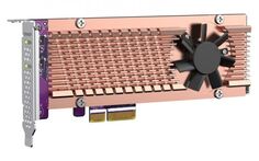 Карта расширения QNAP QM2-2P-244A Dual M.2 22110/2280 SATA SSD expansion card (PCIe Gen2 x2), Low-profile bracket pre-loaded, Low-profile flat and Ful