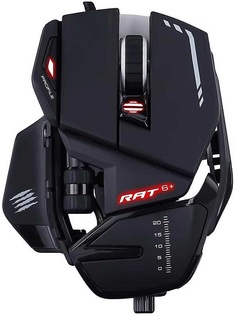 Мышь Mad Catz R.A.T. 6+ MR04DCINBL000-0 чёрная, PMW3360, Omron, USB, 11 кнопок, 12000 dpi, RGB подсветка