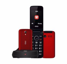Мобильный телефон INOI 247B Red с док-станцией