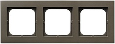 Рамка Ospel R-3R/40 тройная, шоколадный металлик