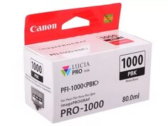 Картридж Canon PFI-1000 PBK 0546C001 для PRO1000, фото черный (80 ml)