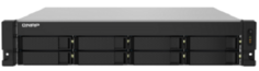 Сетевое хранилище QNAP TS-832PXU-RP-4G 8*3,5"/2,5", 2*10 GbE SFP+, 2*2,5 GbE, стоечное исполнение, 2*БП, Cortex-A57 Annapurna Labs AL-324 4ГБ DDR4. На