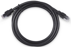 Кабель патч-корд U/UTP 6a кат. 1м. Cabeus PC-ARM-UTP-RJ45-Cat.6a-1m-PE 2xRJ45/8p8c, неэкранированный, армированный гофрированной стальной лентой, черн