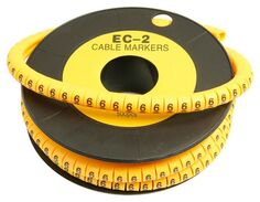 Маркер на кабель Cabeus EC-2-6 д.7.4мм, цифра 6