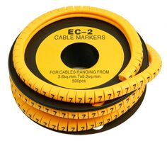Маркер на кабель Cabeus EC-2-7 д.7.4мм, цифра 7