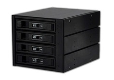 Мобильное шасси Procase L3-304-SATA3-BK 4 SATA3/SAS 6Gb, черный, с замком, hotswap aluminium mobie rack module (3x5,25) 1xFAN 80x25mm