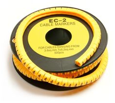 Маркер на кабель Cabeus EC-2-4 д.7.4мм, цифра 4
