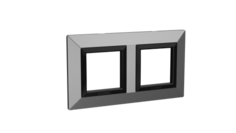 Рамка из металла DKC 4403854 для встраиваемых в стену ЭУИ серии Avanti, тёмно-серая, 4 модуля, "Avanti"