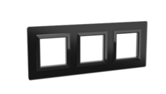 Рамка из натурального стекла DKC 4402826 для встраиваемых в стену ЭУИ серии Avanti, чёрная, 6 модулей, "Avanti"