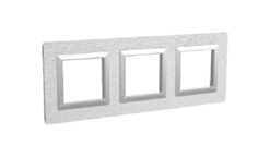 Рамка из алюминия DKC 4404836 для встраиваемых в стену ЭУИ серии Avanti, серая, 6 модулей, "Avanti"