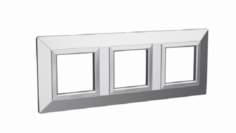 Рамка из металла DKC 4404856 для встраиваемых в стену ЭУИ серии Avanti, светло-серебристая, 6 модулей, "Avanti"