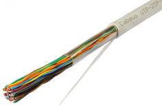 Кабель витая пара U/UTP 3 кат. 25 пар Cabeus UTP-25P-Cat.3-IN 24AWG(0.47 мм), медь, одножильный (solid), внутренний, PVC, нг(A)-LS, серый, цена за мет