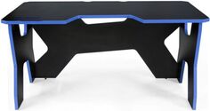 Стол компьютерный Generic Comfort Gamer2/DS/NB черный, синие грани, ЛДСП 25 мм, до 200 кг