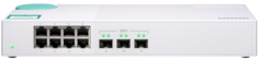 Коммутатор неуправляемый QNAP QSW-308S 10 Gb/s с 3*SFP, 8*1 Gb/s RJ-45, пропускная способность до 76 Gb/s, поддержка JumboFrame