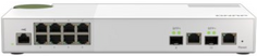 Коммутатор управляемый QNAP QSW-M2108-2C 8 портов 2,5 Гбит/с RJ-45 и 2 порта 10 Гбит/с SFP+, совмещенными с RJ-45, пропускная способность до 80 Гбит/с