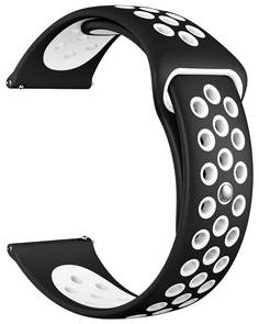 Ремешок на руку Lyambda ALIOTH DS-GS-03-22-WB силиконовый для часов 22 mm black/white