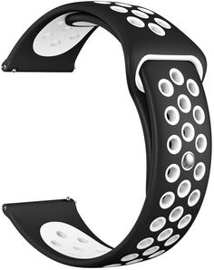 Ремешок на руку Lyambda ALIOTH DS-GS-03-20-WB силиконовый для часов 20 mm black/white