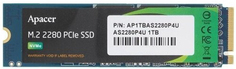 Накопитель SSD M.2 2280 Apacer AP1TBAS2280P4U-1 AS2280P4U 1TB PCIe Gen3x4, NVMe, 3D NAND, R3500/W3000 Mb/s, MTBF 1.8M, Retail