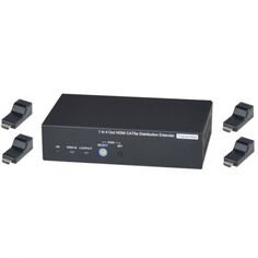 Распределитель SC&T HE04SEK (удлинитель-распределитель+4 приёмника) HDMI 1.4 (1 вход/4 выхода) с передачей по кабелю витой пары CAT5e на удалённые при Sct