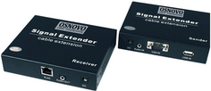 Комплект OSNOVO TLN-VKM/1+RLN-VKM/1(ver.2) (передатчик+приемник) для передачи VGA, USB(клавиатура+мышь) и аудиосигнала по сети Ethernet