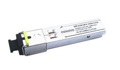 Модуль OSNOVO SFP-S1SC18-F-1550-1310 оптический, одно волокно Single Mode. Скорость: до 155 мбит/c. Тип разъема: SC. Оптический бюджет: 18дБ. Расстоян