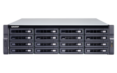 Сетевой накопитель QNAP TS-1683XU-RP-E2124-16G 16 отсеков 3,5"/2,5", 2х10 SFP+, стоечное исполнение, 2 блока питания. E-2124 3,3 ГГц (до 4,3 ГГц ), 16