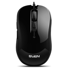 Мышь Sven RX-520S SV-017637 черная, бесшумн. клав, 5+1кл. 3200DPI, 1,5м