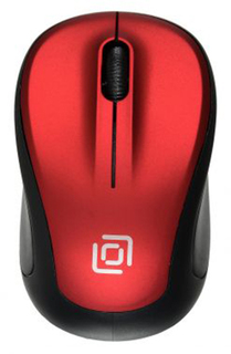 Мышь Oklick 665MW 1025135 черный/красный оптическая (1000dpi) беспроводная USB для ноутбука (4but)