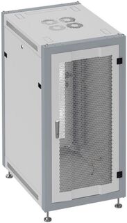 Шкаф напольный 19", 18U SYSMATRIX SL 6818.733 600x800x935mm (ШхГхВ) передняя дверь перфорированная, задняя дверь перфорированная, поворотная ручка с з