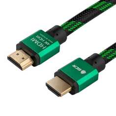 Кабель интерфейсный HDMI-HDMI GCR GCR-HM482 GCR-51484 HDMI v2.0 19M/19M, AWG 28/28, медь, 4K, 3D, OD7.3mm, тройной экран, нейлон, позолоченные контакт