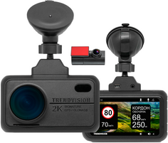 Видеорегистратор автомобильный TrendVision Hybrid Signature Wi 2CH, TVHSEW2CH, с радар-детектором SpeedCam, 2K+FHD, 2 камеры