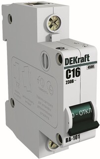 Автоматический выключатель DEKraft 11104DEK ВА-101 - 1P, тип хар-ки D, 25 А, 230 В AC, 4.5кА
