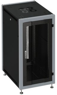 Шкаф напольный 19", 27U SYSMATRIX SL 6827.933 600x800x1330mm (ШхГхВ) передняя дверь перфорированная, задняя дверь перфорированная, поворотная ручка с