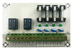 Модуль расширения Smartec ST-PS104FBR для блока питания на 2 тревожных релейных выхода и 4 выхода с индивидуальными предохранителями