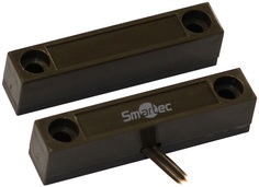 Датчик Smartec ST-DM122NO-BR магнитоконтактный, НР, 50Вт 220 В АС, балластное сопротивление 20 кОм, накладной для деревянных дверей, зазор 25 мм, кори