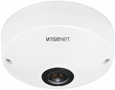 Видеокамера IP Wisenet QNF-8010 панорамная 360? с объективом "рыбий глаз" для использования внутри помещений; функция день-ночь (эл. переключение); вс