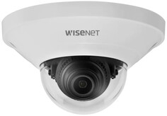 Видеокамера IP Wisenet QND-8011 внутренняя купольная миниатюрная; 1/2.8" CMOS, 5 МП (2592x 944), 25кадр/сек. (H.265/H.264), 15кадр/сек (MJPEG); поддер