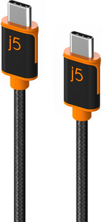 Кабель интерфейсный j5create JUCX24 USB-C на USB-C с двойной нейлоновой оплёткой, 1.8м