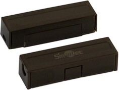 Датчик Smartec ST-DM124NC-BR магнитоконтактный, НЗ, коричневый, накладной для деревянных дверей, зазор 25 мм