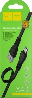 Кабель интерфейсный Hoco X40 Noah УТ000022040 USB/Micro-USB, черный