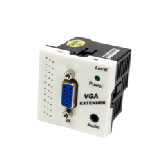 Конвертер Lanmaster LAN-SIP-23VGA/TX-WH RJ45-VGA, передатчик, без блока питания, формата Mosaic, 45x45мм, белый