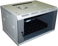 Шкаф настенный 19", 22U TWT TWT-CBW2-22U-6x4 PRO, 600x450, стеклянная дверь