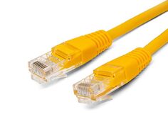 Кабель патч-корд U/UTP 5e кат. 0.25м Filum FL-U5-C-0.25M-Y 26AWG(7x0.16 мм), чистая медь, PVC, жёлтый