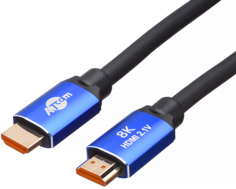 Кабель HDMI Atcom AT8888 2 m (HIGH speed, Metal gold, в пакете) 8K VER 2.1