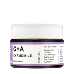 Q+A Q+A Успокаивающий ночной крем для лица Chamomile 50 гр