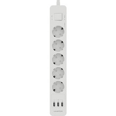 Сетевой фильтр HARPER UCH-550 White с USB зарядкой