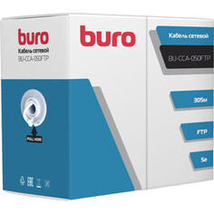 Кабель сетевой (витая пара) Buro FTP 4 пары cat5E solid 0.50мм CCA 305м серый