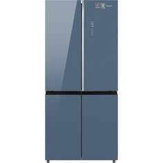 Холодильник Weissgauff WCD 590 NoFrost Inverter Premium Biofresh Blue Glass