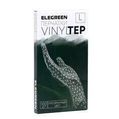 Перчатки одноразовые vinyltep, прозрачные, размер l, 100 шт NO Brand