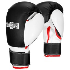 Перчатки боксерские детские fight empire, pre-comp, черно-белые, размер 6 oz